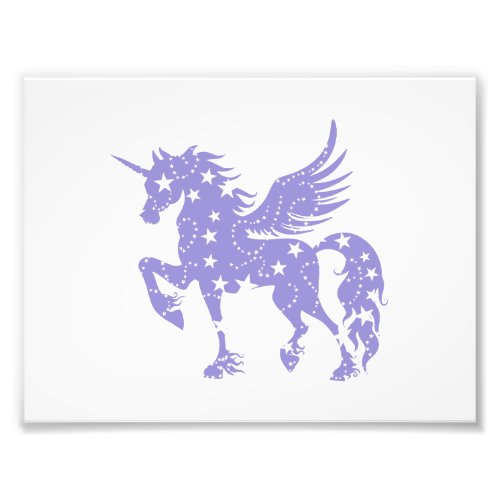 Unicorn  pegasus _ Choose background color Photo Print