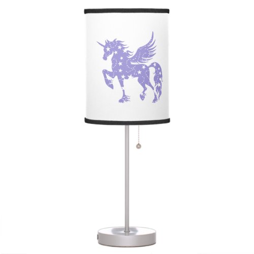 Unicorn  pegasus _ Choose background color Table Lamp