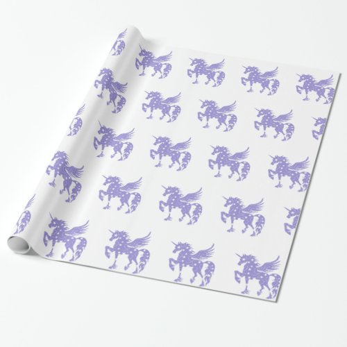 Unicorn  pegasus _ Choose background color Wrapping Paper