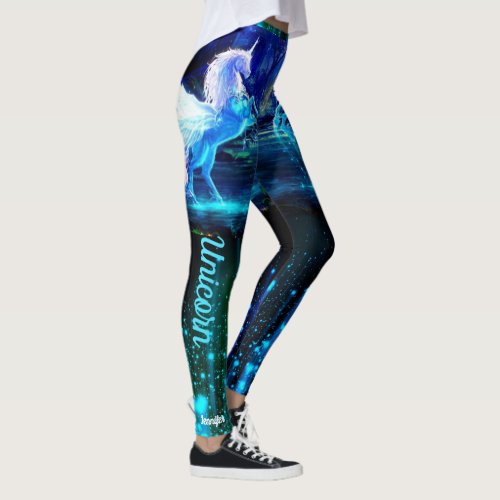 Unicorn Pegasus Dreamer Your Text Yoga Pants