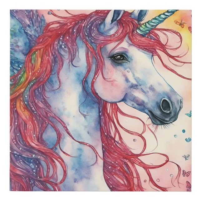 Unicorn Pegasus  Faux Canvas Print (Front)