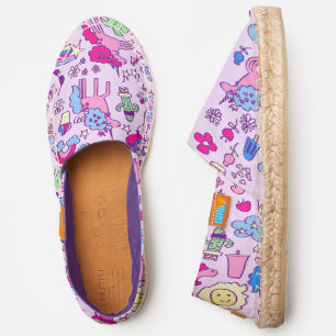 unicorn pegasus horse rainbow doodle espadrilles