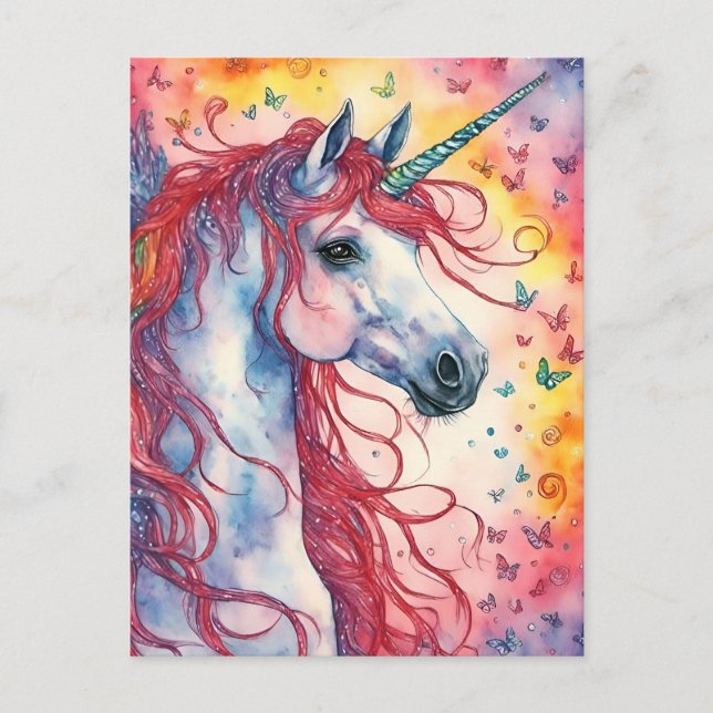 Unicorn Pegasus  Postcard (Front)