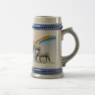 Unicorn & Pegasus rainbow Beer Stein