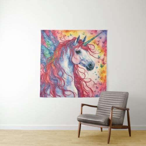 Unicorn Pegasus  Tapestry