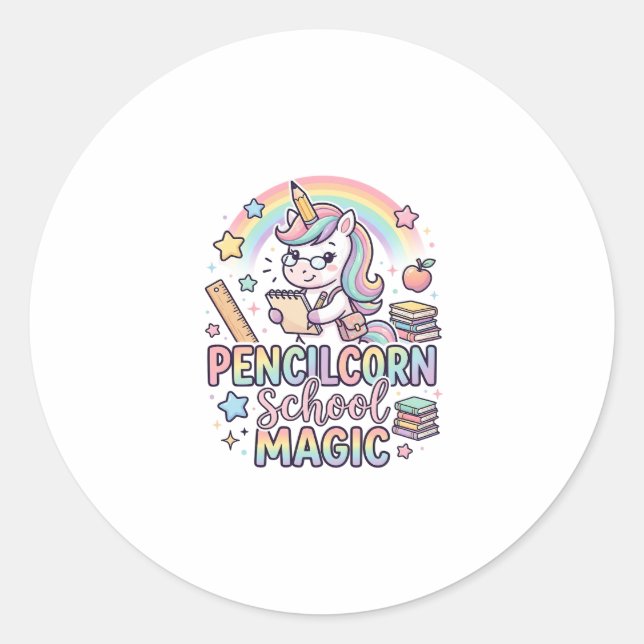 Unicorn Pencilcorn School Magic Adorable Sticker a (Front)
