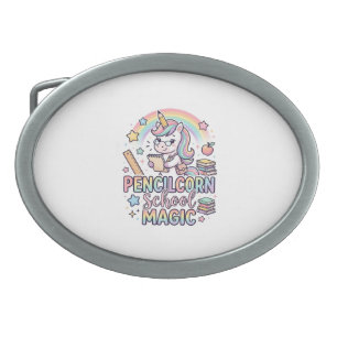 Unicorn Pencilcorn School Magic Adorable Sticker a Belt Buckle