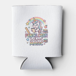 Unicorn Pencilcorn School Magic Adorable Sticker a Can Cooler