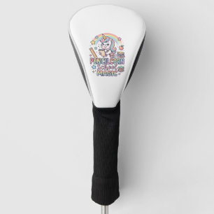 Unicorn Pencilcorn School Magic Adorable Sticker a Golf Head Cover