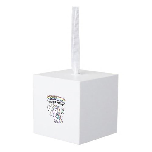 Unicorn Pencilcorn School Magic Charming Merch Des Cube Ornament