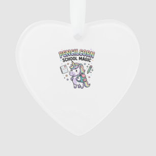 Unicorn Pencilcorn School Magic Charming Merch Des Ornament