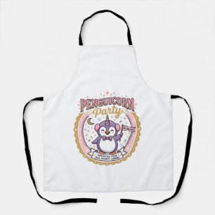 Unicorn Penguicorn Party POD Ready Zazzle Design_1 Apron