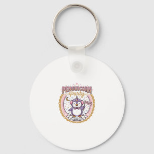 Unicorn Penguicorn Party POD Ready Zazzle Design_1 Keychain