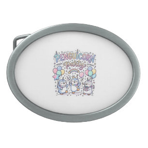 Unicorn Penguicorn Party Premium Vector Vector Des Belt Buckle