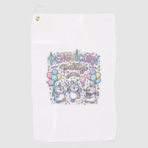 Unicorn Penguicorn Party Premium Vector Vector Des Golf Towel