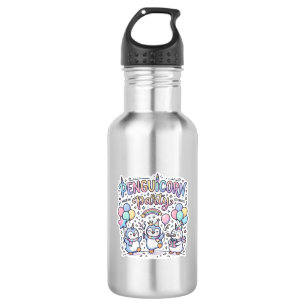 Unicorn Penguicorn Party Premium Vector Vector Des Stainless Steel Water Bottle