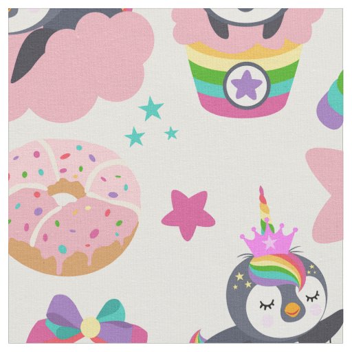 Unicorn Penguin Fabric