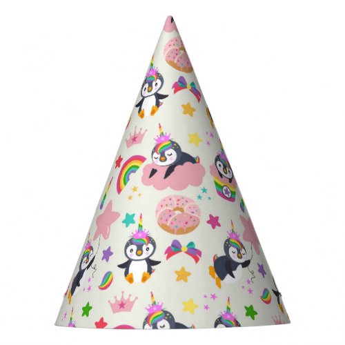 Unicorn Penguin Party Hat