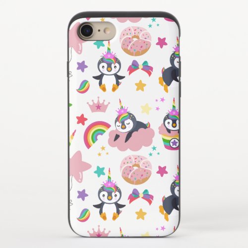 Unicorn penguin iPhone 87 slider case
