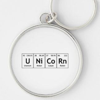 UNiCoRn Periodic Table Elements Word Chemistry Keychain