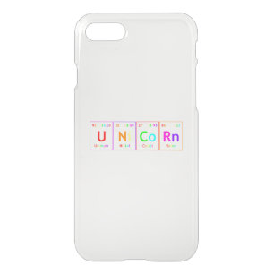UNiCoRn Periodic Table Elements Word Rainbow Color iPhone SE/8/7 Case