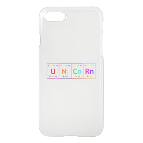 UNiCoRn Periodic Table Elements Word Rainbow Color iPhone SE87 Case
