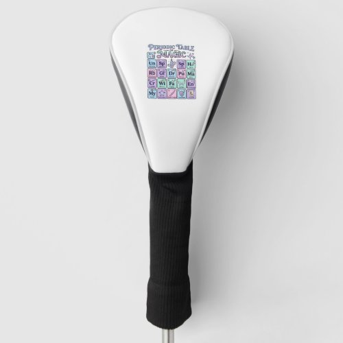 Unicorn Periodic Table of Magic Graphic Design Mer Golf Head Cover