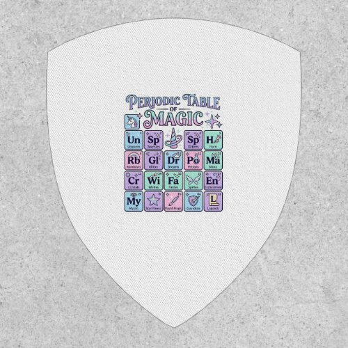 Unicorn Periodic Table of Magic Graphic Design Mer Patch