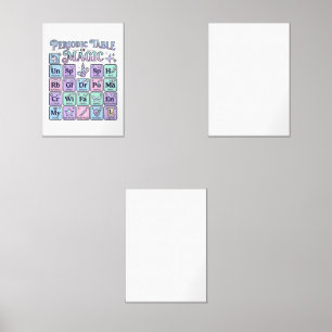 Unicorn Periodic Table of Magic Graphic Design Mer Wall Art Sets