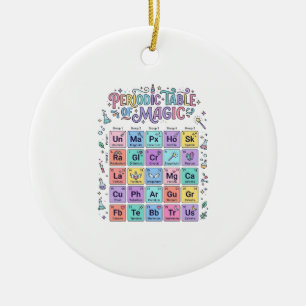 Unicorn Periodic Table of Magic Trendy Cute Gift D Ceramic Ornament