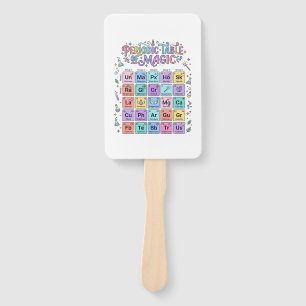 Unicorn Periodic Table of Magic Trendy Cute Gift D Hand Fan