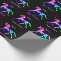 Unicorn Personalize Name Happy Birthday Gift