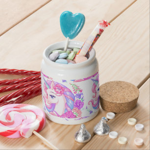 unicorn & personalize your name candy jar