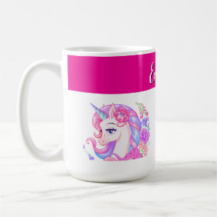 unicorn & personalize your name coffee mug