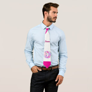 unicorn & personalize your name Crew Socks Neck Tie