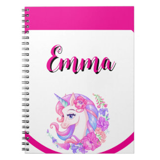 unicorn & personalize your name Crew Socks Notebook