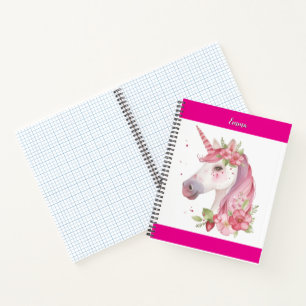unicorn & personalize your name notebook