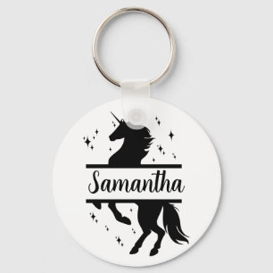 Unicorn Personalized Button Keychain