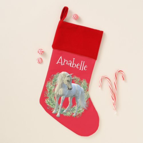 Unicorn Personalized  Christmas Holiday Christmas Stocking