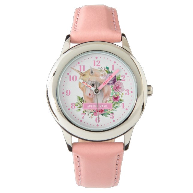 Unicorn Personalized Custom Kid's Watch (Front)