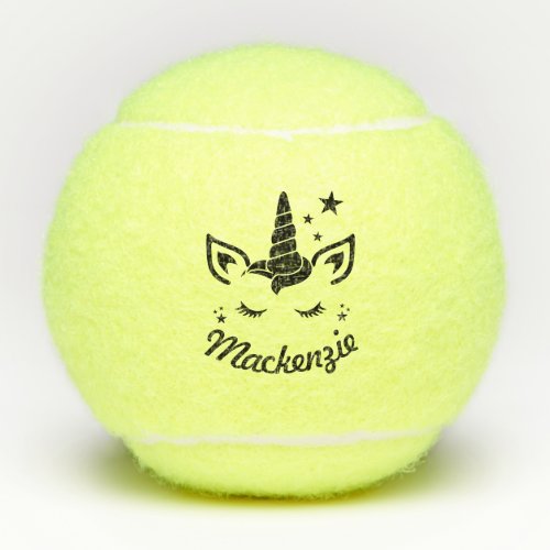 Unicorn Personalized Kids Name Tennis Balls
