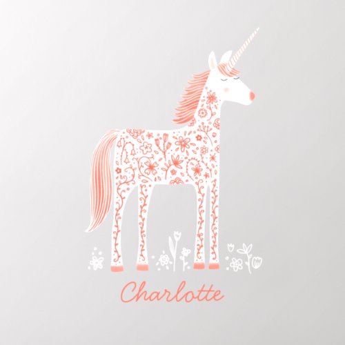 Unicorn Personalized Name Wall Decal