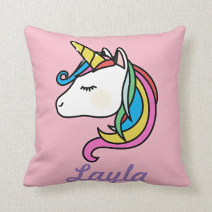 unicorn personalized pillow
