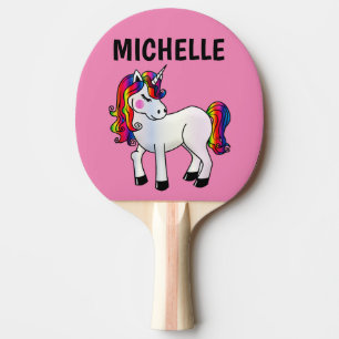 UNICORN PERSONALIZED PINK PING PONG PADDLES