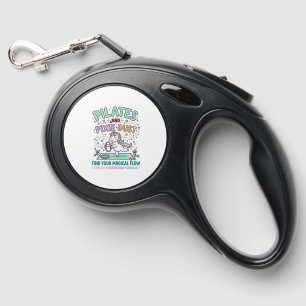 Unicorn Pilates and Pixie Dust Bold Typography T-S Retractable Pet Leash