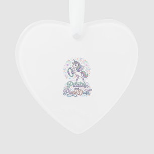 Unicorn Pilates and Pixie Dust White Background Ve Ornament