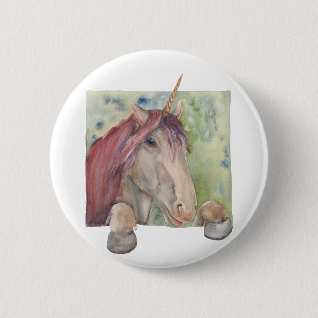 Unicorn Pinback Button (Front)