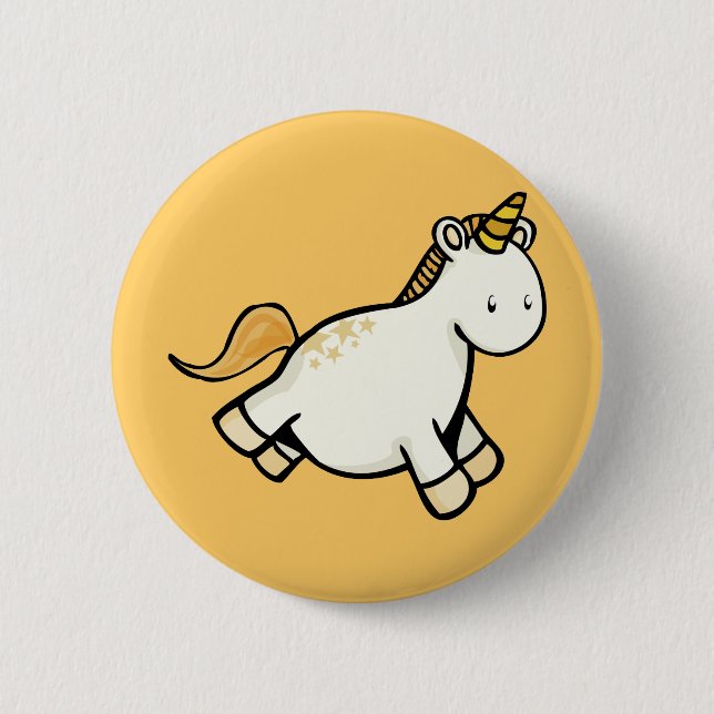 Unicorn Pinback Button (Front)