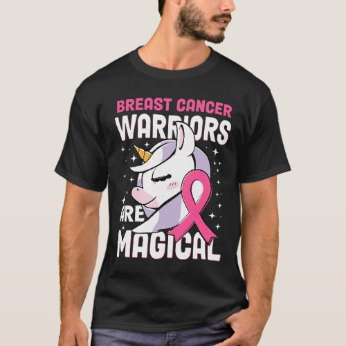 Unicorn Pink Breast Cancer Warriors are Magical Su T_Shirt