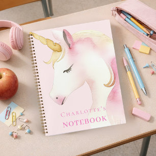 Unicorn pink girl notebook